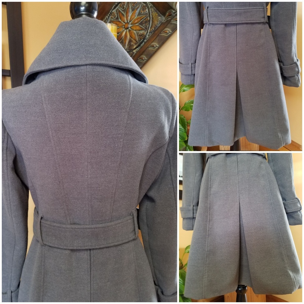 (SOLD) NEW YORK & COMPANY LONG GRAY PEA COAT! - Picture 5 of 8